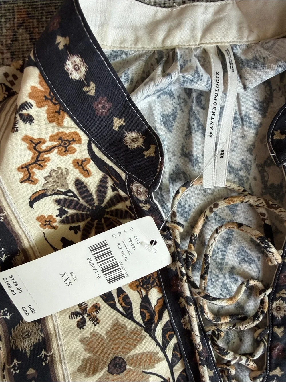 New Anthropologie Pleated Puff Sleeve Top
